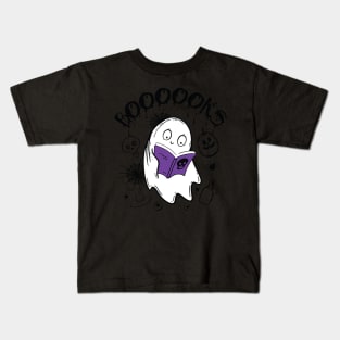 Ghost Reading Books Funny Halloween Kids T-Shirt